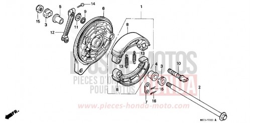 REAR BRAKE PANEL VT600CP de 1993